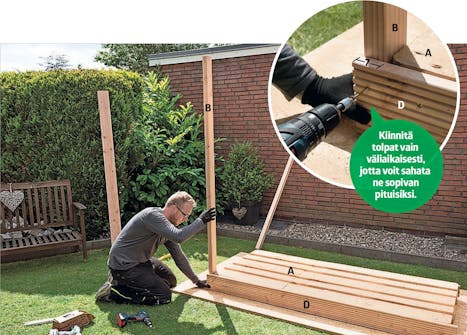 Halkokatos: Asenna etutolpat Halkokatos: Asenna etutolpat